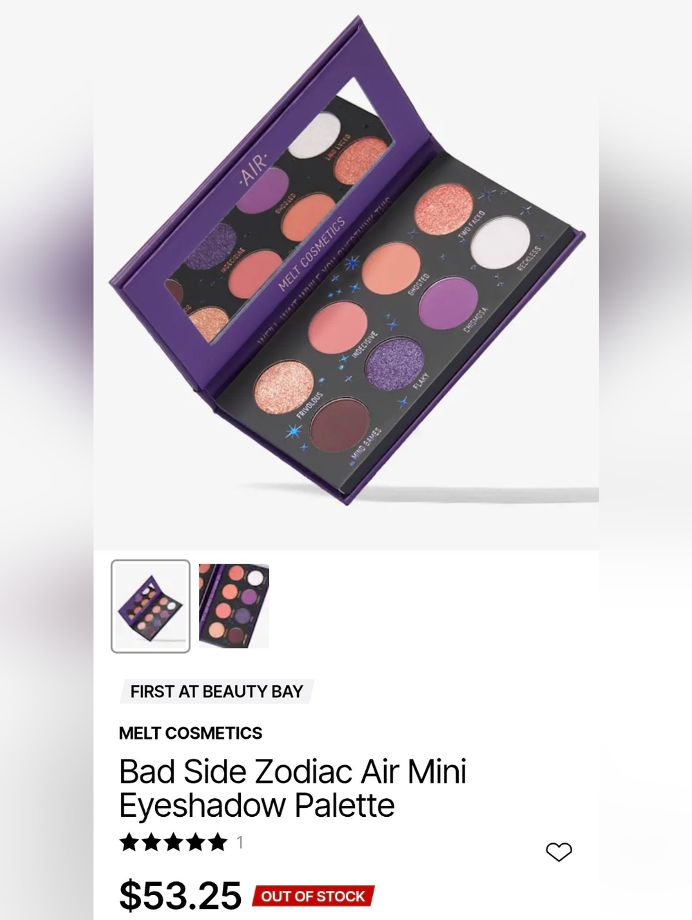 BRAND NEW - Melt Cosmetics Aries Eyeshadow Palette